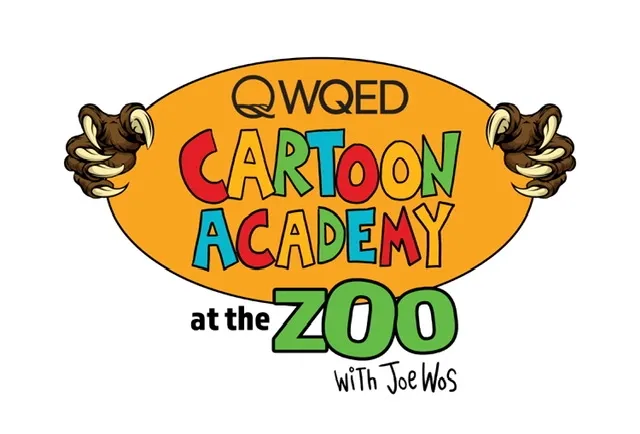 logo for wqed cartoon academy at the zoo with joe wos